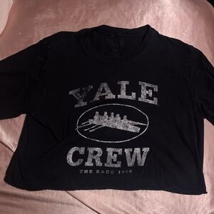 Yale Crew Black Cropped T-Shirt